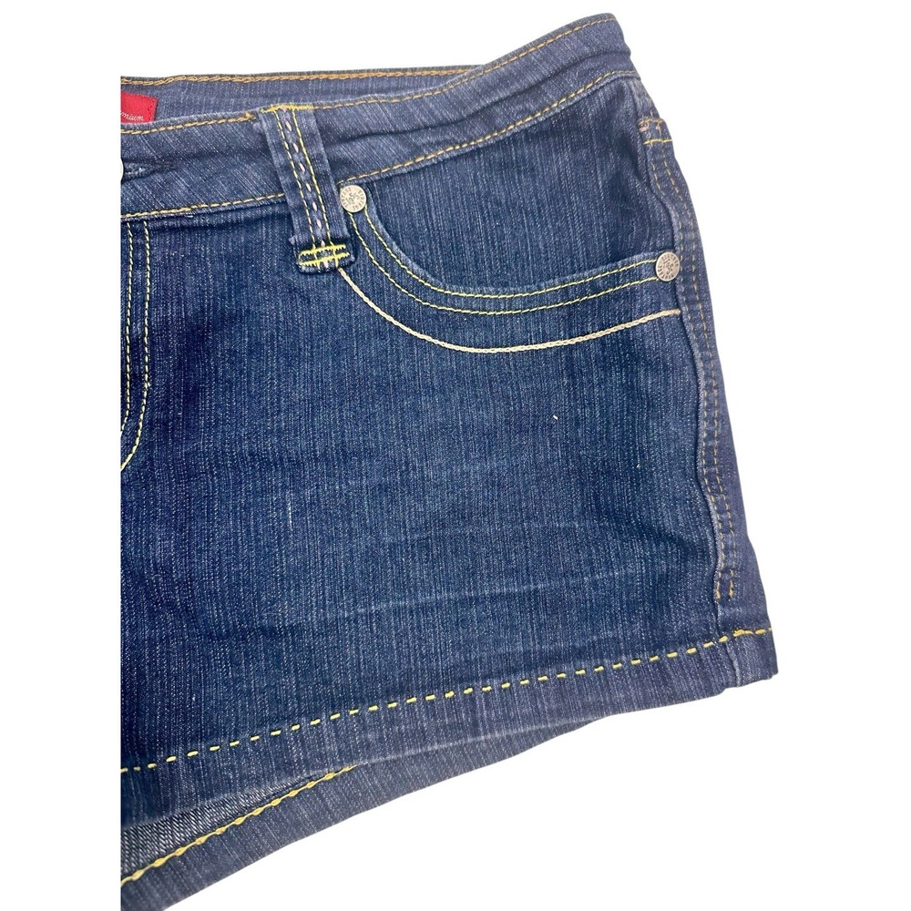 1955 Vintage Premium Brand DARK BLUE JEAN SHORT SHORTS SIZE 9 Women's - Picture 2 of 10